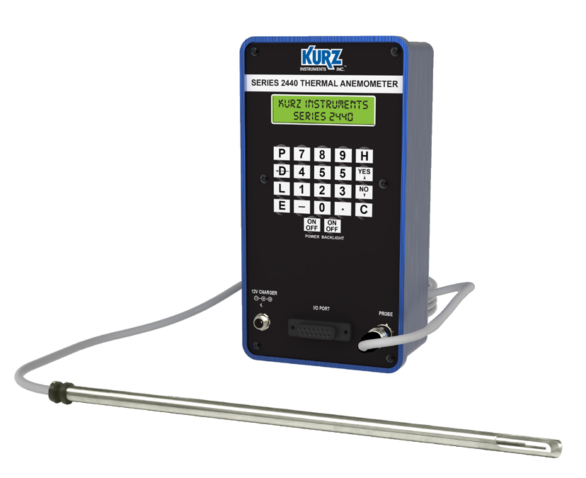 Kurz 2445 High Temperature Probe Portable Flow Meter